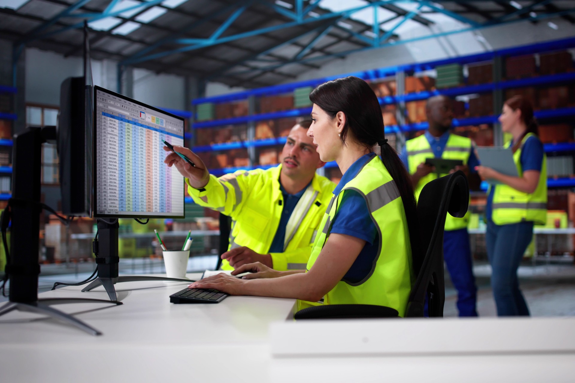 Warehouse Inventory Management On Computer