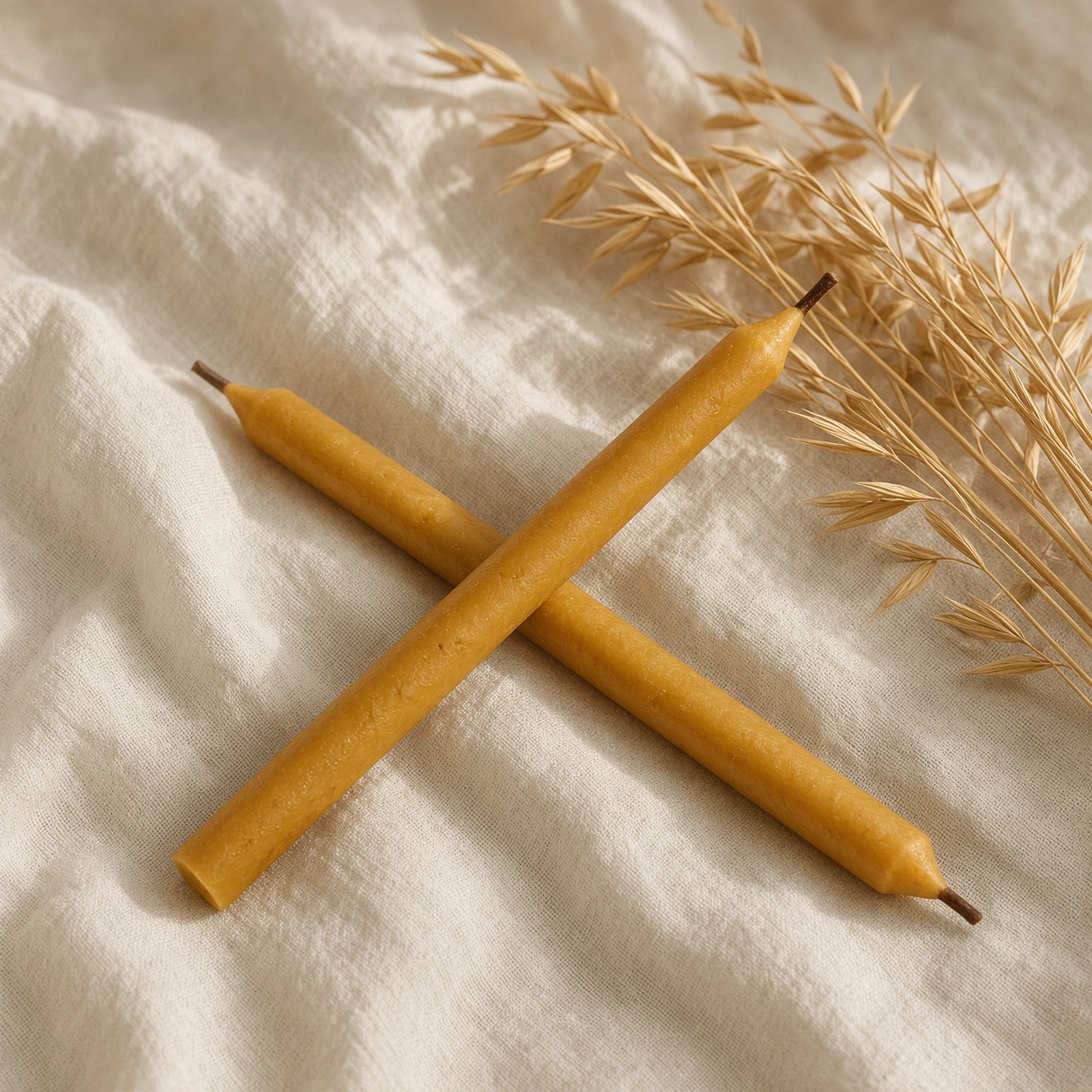 Tapers on linen